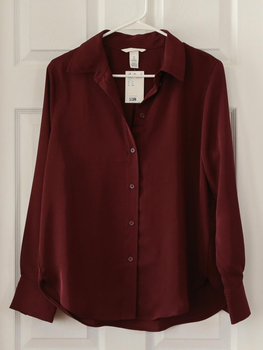 NWT H&M Purple Button Up Shirt, Size S